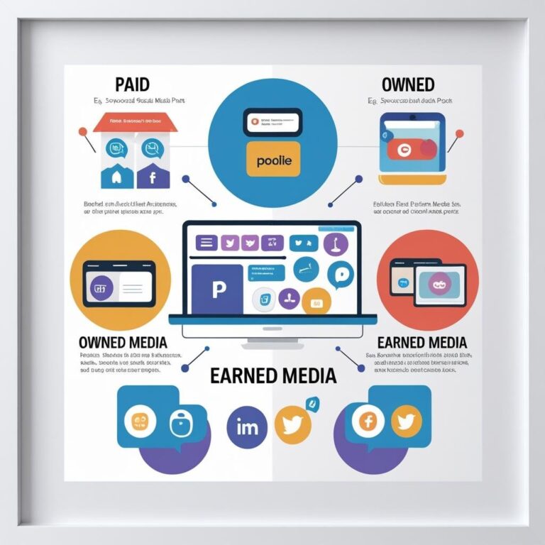Paid media, earned media, and owned media digital advertising