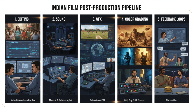 Post-Production Pipeline: Editing, Sound, VFX, Color Grading, Feedback Loops